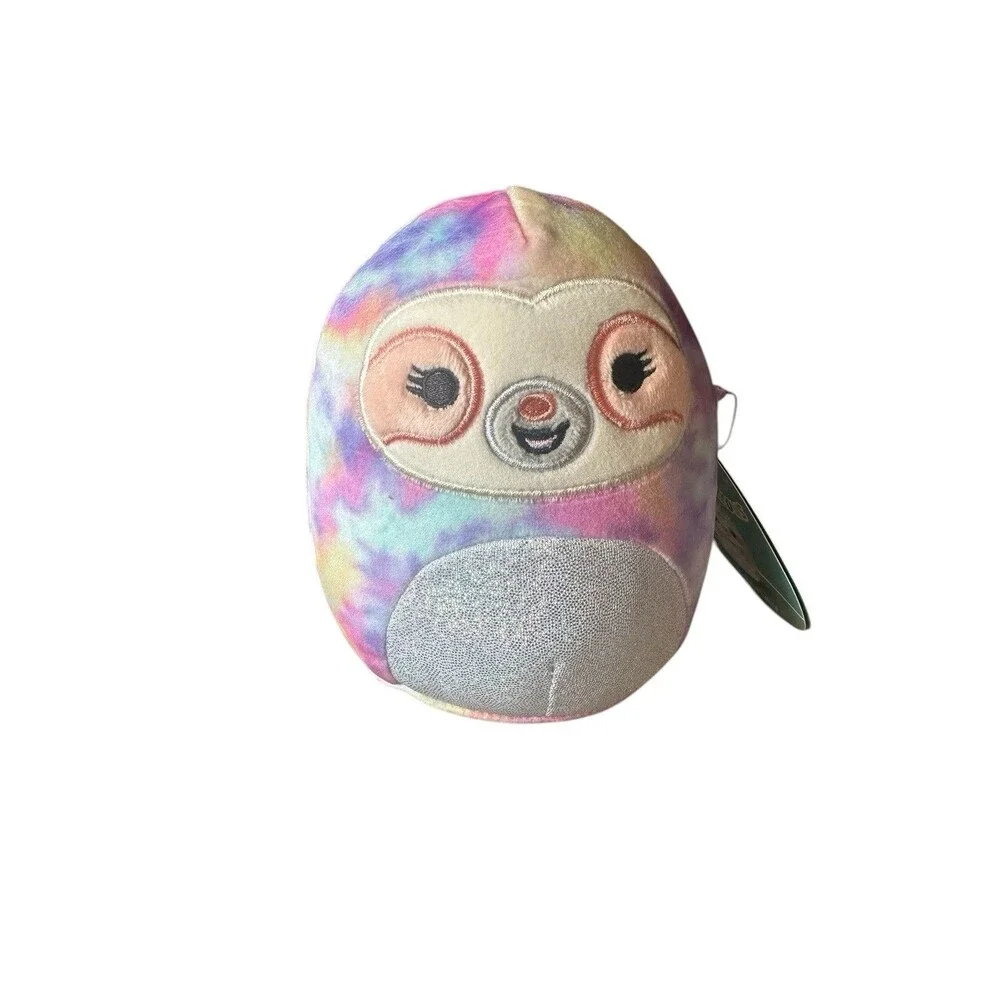 Squishmallows Mystery Squad Adderley Sloth Multicolored Glitter Plush Blind Bag